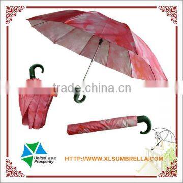 21" fancy lady hooked handle 2 folding umbrella