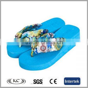 fashion bulk wholesale women sky-blue wedge flip flops clear