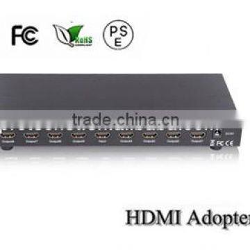 Factory price multi port HDMI Splitter 1x8 hdmi splitter 8 ports support 3D 1080P PET0108