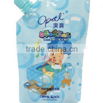 18mm diameter spout self-stand pouch for body wash