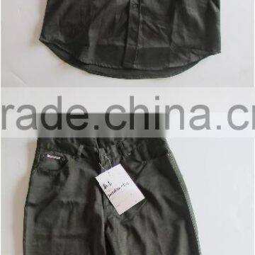 Normal Boiler Suit Material 100% Cotton safety pants+shirt workwear uniform manufacturer