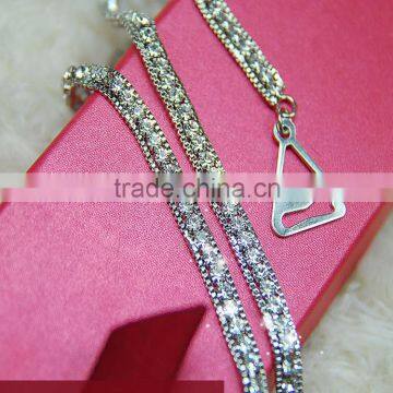 Adjustable Detachable Crystal Rhinestone Pearl Neck Metal Hook Bra Straps