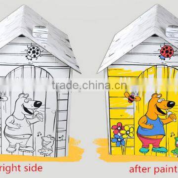 Paper Play House Cardboard for kids painting