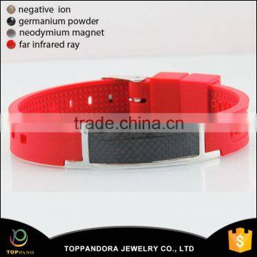 4 in 1 energy element rubber bracelet magnetic bracelet clasp silicone bracelet for sale