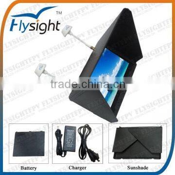 D757 7" LCD 32CH 5.8GHz FPV Dual Receiver Video Monitor with Sun Shield for Parrot RC Drone