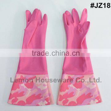 Natural Rubber Household Kitchen Thick Warm Long Gloves Dish Washing Cleaning photo-5
