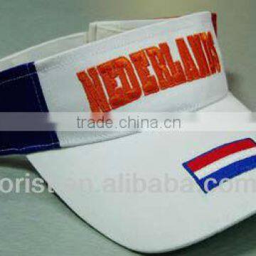 sun visor with embroidery