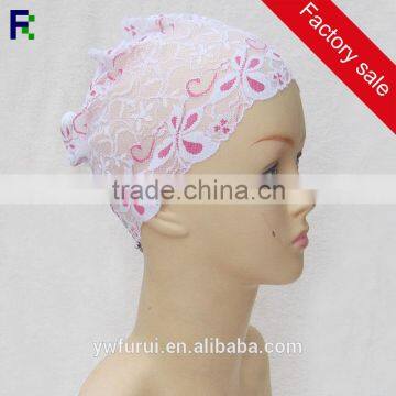 New Fashion Wholesale Brilliant Charming Lace Hijab Tube Turban Hats Muslim