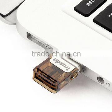 Metal cover fast speed dual usb2.0 flash drive disk for smart phone or laptop