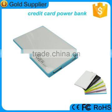 Hot New Products for 2015 Super Slim Cerdit Card Size Power Bank 2000mah
