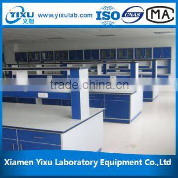 Wall Bench and Overhead Cabinet With Safety Glasses