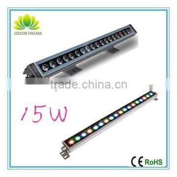 New brightness rgb outdoor ip65 led wall washers lighting 15w with ce rohs approved