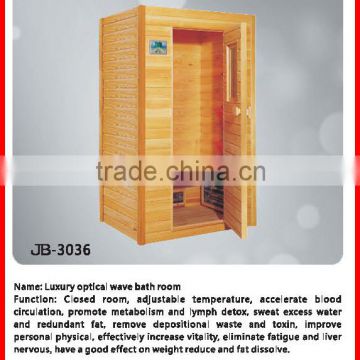 two persons wooden optical wave sliming sauna spa capsule