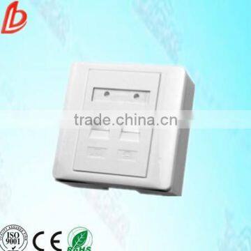 China Manufacture 2 Port Network Utp Faceplate 86x86mm, Keystone Wall Plate RJ45 Network 3M Faceplate photo-3