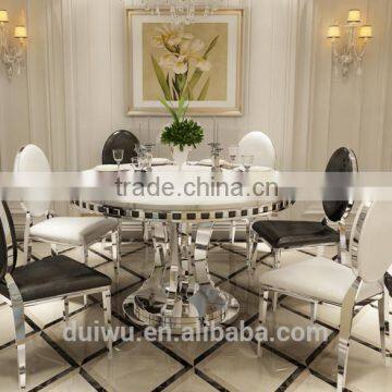 Wholesale modern marble top dining laminated table prices with lazy susan