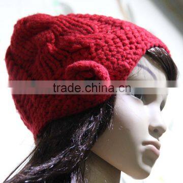 2016 high quality knitted hat/children knitted hat/embroidery knitted hat