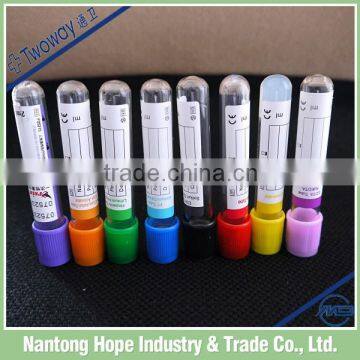 colorful medical vacuum blood collection tube