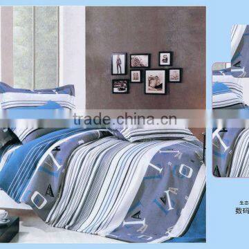CVC printed bedding set/bedsheet set/fitted sheet set