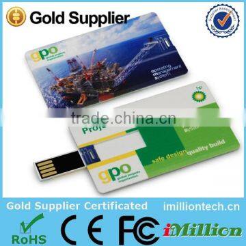 2016 Wholesale Customized Logo Full Capacity Bulk Waterproof Credit Card USB Flash Drive 2.0USB 1GB 2GB photo-2