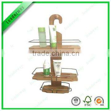 Popular 3-tier Bathroom Bamboo Display Rack With Metal photo-3