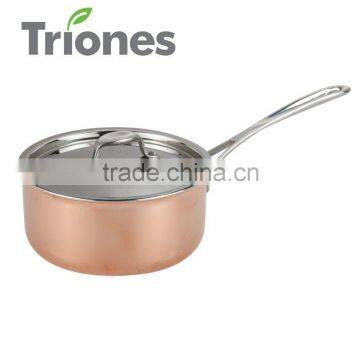 Stainless Steel Aluminum 3-ply copper sauce pan