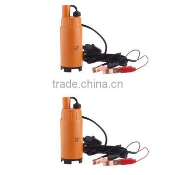 12V Water Oil Diesel Fuel Transfer Pump Submersible On/Off Switch Car Van Plastic Orange