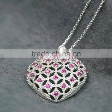 China Shenzhen Wholesale Fashion Jewelry,Sweet Heart Fashion Crystal Pendant photo-4
