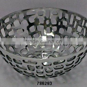 Aluminium Metal Fruit Basket Mirror Polish