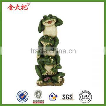 Resin Garden Three Funny Frogs