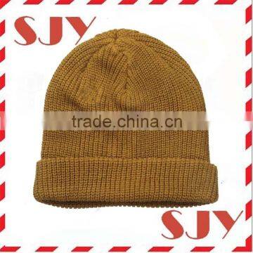 Wholesale fold up organic 100%cotton beanies hat