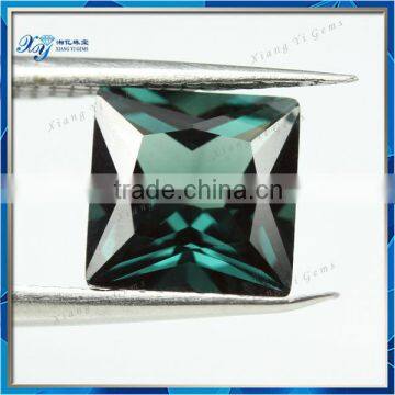 Beautiful Synthetic Green Spinel 8x8mm Suqare Shape Xiang Yi Gems Spinel