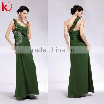 unique elegant olive green maxi evening chiffon dresses young prom dress