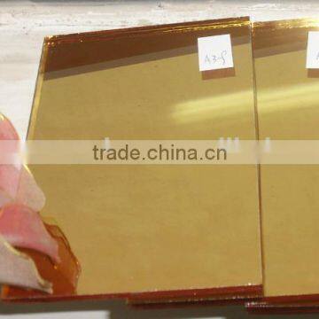golden reflective glass for building