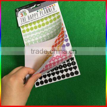 customed paper/gold stickers in book for students