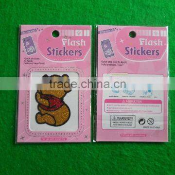 Adorable Bear Glitter Tattoo Sticker photo-2