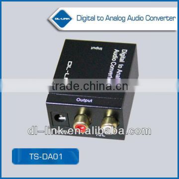 Factory Supply! TS-AD01 Analog to Digital Optical Coaxial Audio Converter Adapter with 3.5mm & RCA Inputs