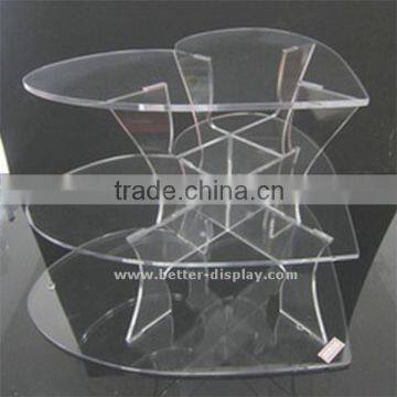 clear acrylic 3 tier heart shape wedding cake stand