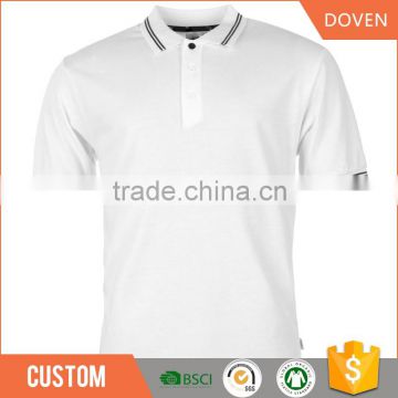 Wholesale plain blank white men's polo shirt