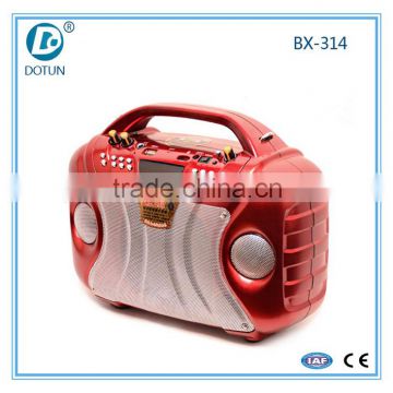 Waterproof pa speaker portable speaker with remote and wireless mic and bluetooth BX-314