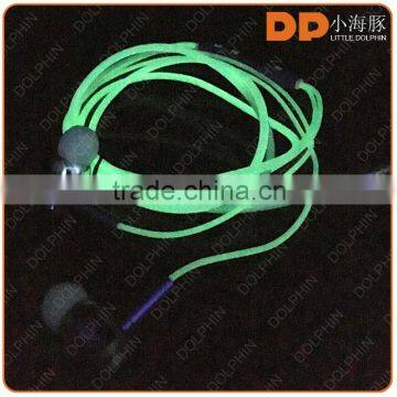 new products on China market glowing earbuds fluorescence illuminated earphone