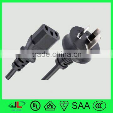 SAA australia power 3 square pin male plug to C13 female plug