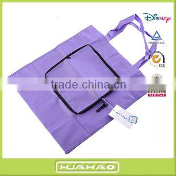 promotional non woven shopping foldable tote bag with zipper