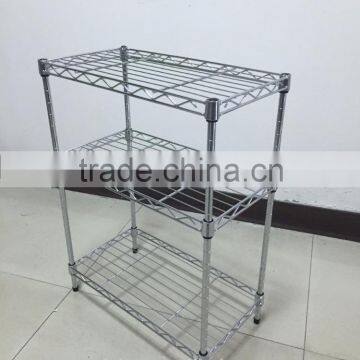 3 Tier Chrome Metal Wire Shelf Storage Urban Rack