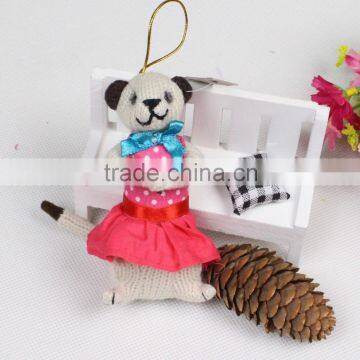 Lovely mongoose cute animal hanging hand knitted toys sale