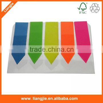 Plastic Arrow Shaped Label Sticker , Neon PET Sticky Index photo-3