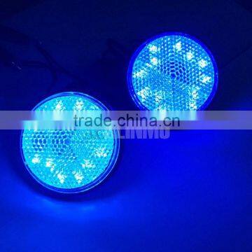 Round Reflector LED Reflectors Brake For Car ATV UTV SUZUKI HARLEY Turn Signal Lights Clear Lens photo-2