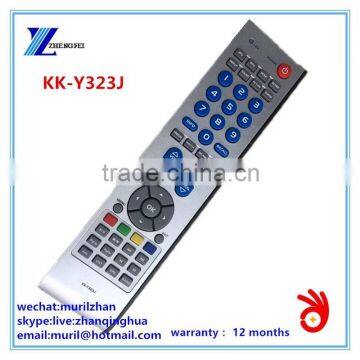 ZF Silvery 52 Keys KK-Y323J LED/LCD TV Remote Control for KONKA HD Ready LCD with 2*AAA Battery