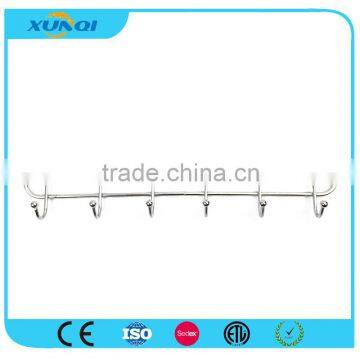 Household Wall Mounted Metal Pothook with 6 hooks Used in Bedroom, Kitchen and Bathroom XQ3806