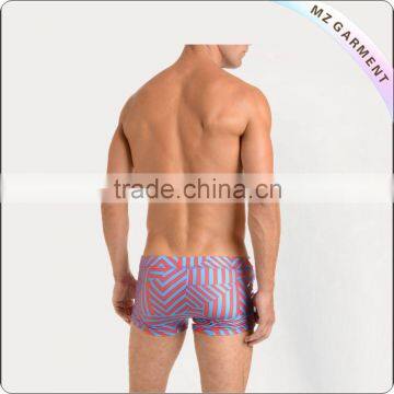 Navy Print Tied Mens Swim Briefs photo-2