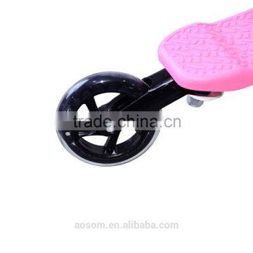 Homcom Pink/White Kids 3 Wheels Foldable Push Speeder Scooter photo-6
